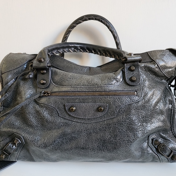 balenciaga classic city small leather shoulder bag